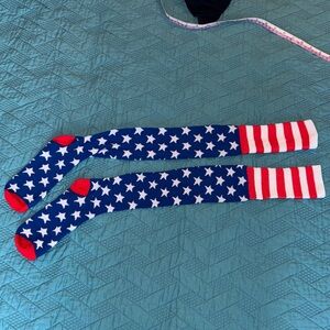 Patriotic Star and Stripe Socks